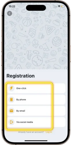 Choose registration method