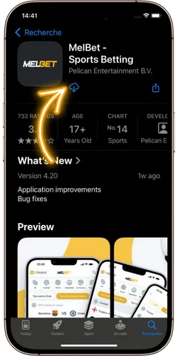 Start the download Melbet app
